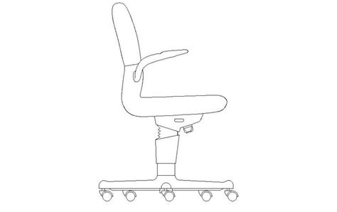 Moveable And Adjustable Office Chair Detail Dwg File Cadbull