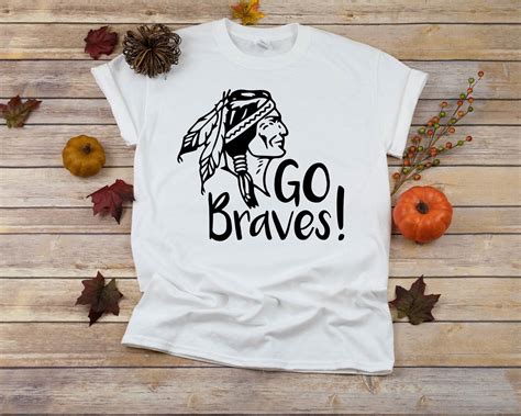 Go Braves Braves Native American School Mascot Indian Team Etsy