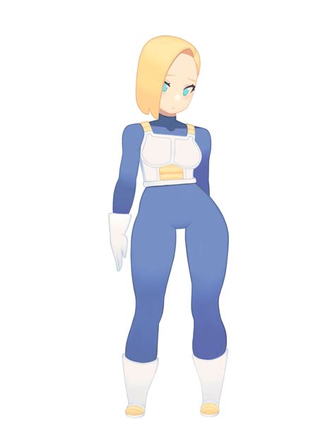 Hochihochiha Android Dragon Ball Dragonball Z Highres Girl Armor Blonde Hair Blue