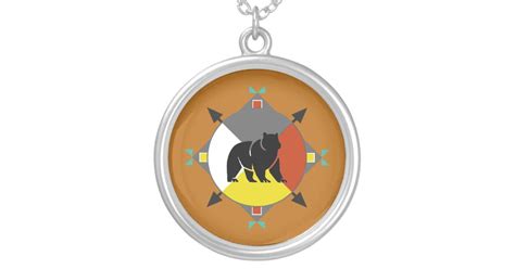 Cherokee Bear Four Directions Necklace Zazzle