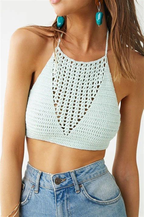 Crochet Halter Top Crochet Halter Tops Crochet Top Outfit Crochet