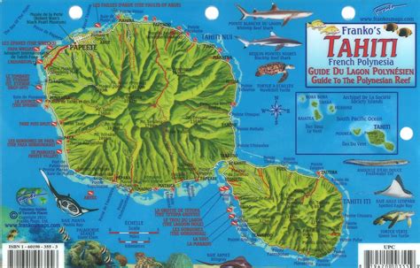 Tahiti French Polynesia Guide To The Polynesian Reef By Frankos Maps