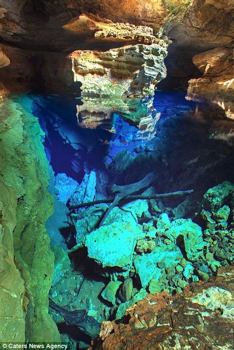 The Beauty Of Brazils Invisible Pool Mystical Cave Lake Has Waters