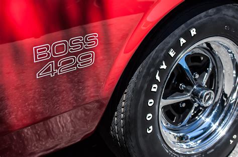 1969 Ford Mustang Boss 429 Sportsroof Side Emblem Wheel Photograph By