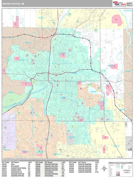 Grand Rapids Zip Code Map Maping Resources