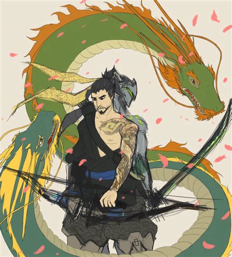 Hanzo And Genji Wip 2 By Krystalklearblue On Deviantart