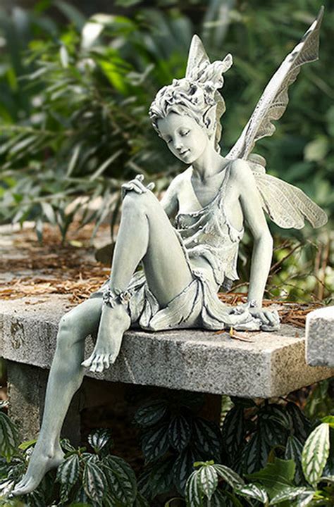 Azray Garden Colored Sitting Fairy Statue
