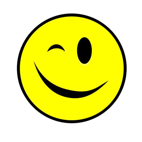 Winking Smiley Yellow Simple Free Svg