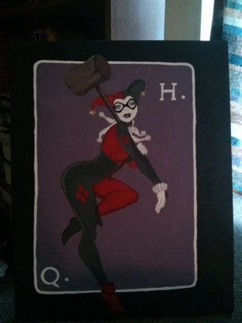 Harley Quinn Card Painting By Charlielovesgaara On Deviantart