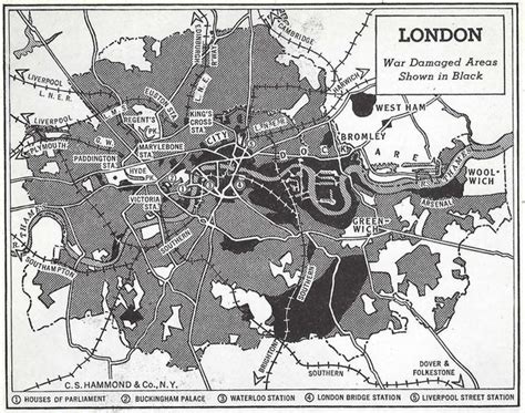 London Bombing Ww2 Map