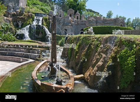 The Rometta Fountain Area In The Gardens Of The Villa Deste Tivoli