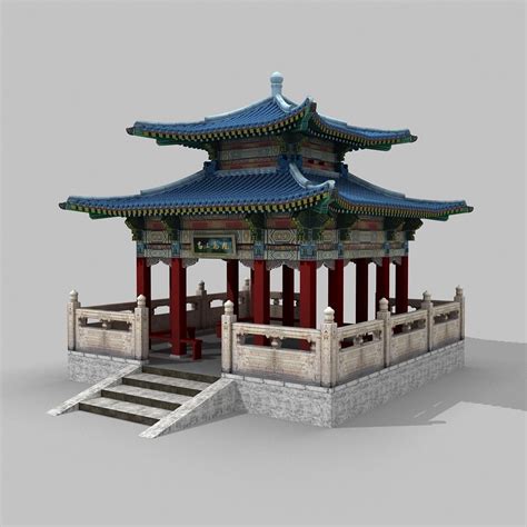 3d Traditional Chinese Building Chinese Building Chinese Pavilion