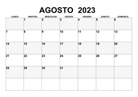 Calendario 2023 Para Imprimir Agosto Reverasite