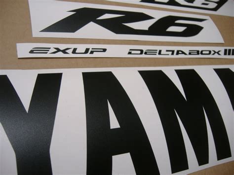 Satin Matte Black Logo Decals Set For Yamaha Yzf R6 03 05 Moto