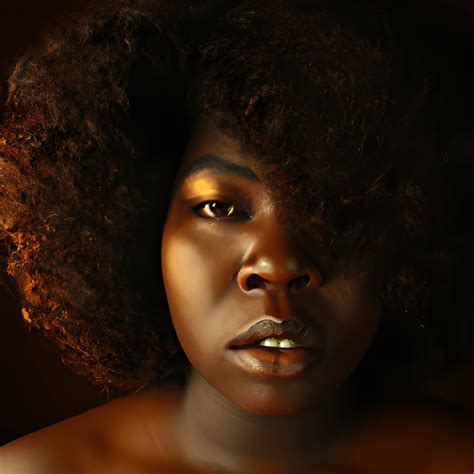 Melanin Dark Skinned Woman Big Curls Hyper Realistic Luxury Cinematic Graphic · Creative Fabrica