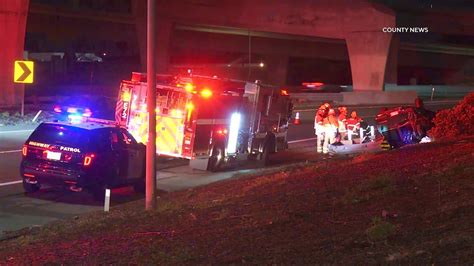 Freeway Crash Leaves One Dead Another Injured Tustin Ca Youtube