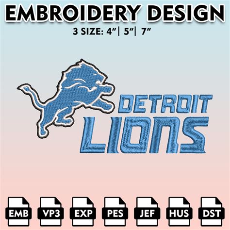 Detroit Lions Embroidery Files Nfl Logo Embroidery Designs Inspire