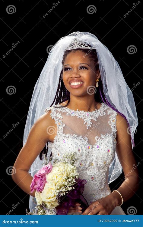 Portrait Of A Beautiful African American Bride Stock Image Image Of