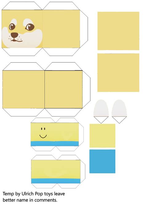 13 Easy Doge Papercraft Template Onlyhats