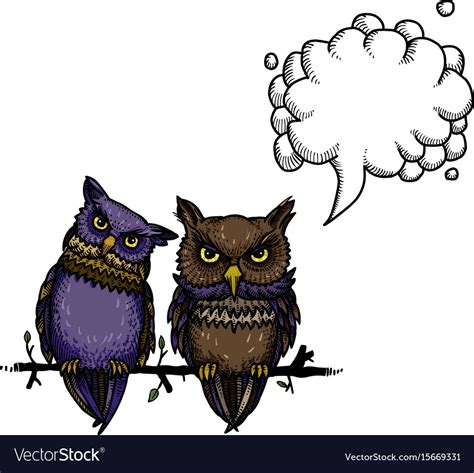 Cute Owls 100 Royalty Free Vector Image Vectorstock