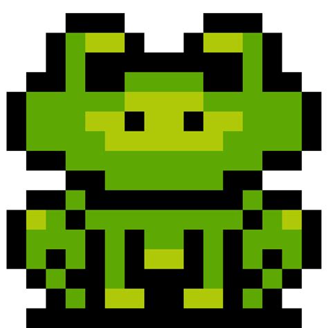 Frog Pixel Art Transparent A 16x16 Pixel Art Frog In Nes Color