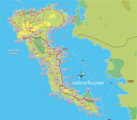 Corfu Map 5 Authentic Maps In Greek And English Atcorfu