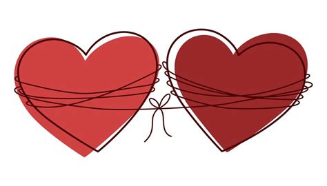 Corazón Amistad Y Concepto De Amor Dibujo De Arte De Línea Continua
