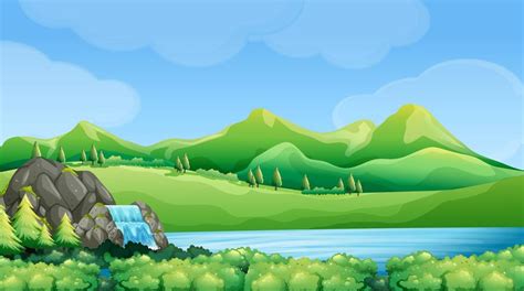 * this is a limited time offer. Nature scene with waterfall and mountains - Download Free ...