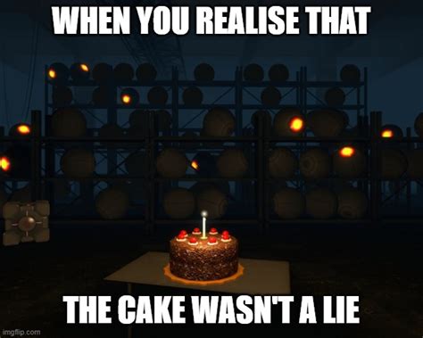 Image Tagged In Portal Cake Lie Science Testing Chel Glados Imgflip