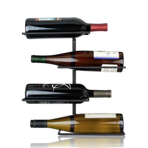 True Brands Four Bottle Wall Mounted Wine Rack By True