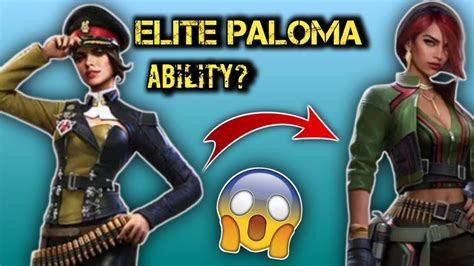 Elite Paloma Ability Free Fire New Character Next Elite Character
