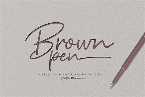 brown  elegant signature font mockup  downloads