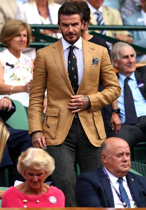David Beckham Brings His Handsome Style To The Royal Box At Wimbledon