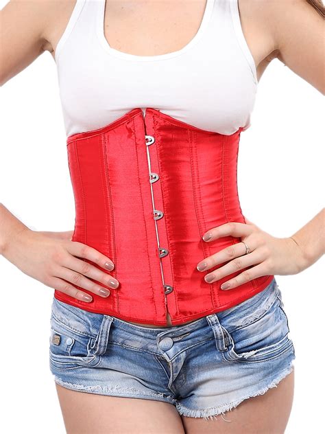 lelinta classic corset lace up boned waist cincher bustier top women s vintage underbust corset