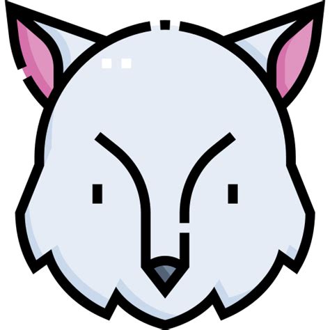 Arctic Fox Detailed Straight Lineal Color Icon