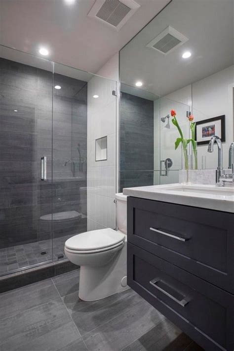 Small bathroom remodel ideas grey and white. 36 inspirational small bathroom remodel 4 #bathroomremodel ...