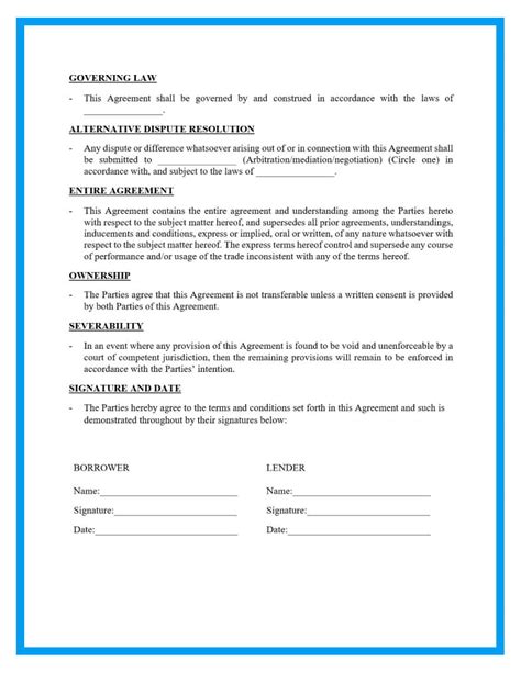 Fillable Loan Agreement Form Printable Forms Free Online