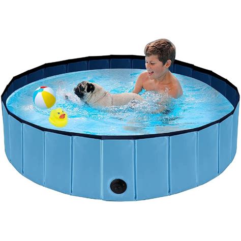 Mingshanancient Large Foldable Dog Pool Hard Plastic Pet Pool 47 Dia
