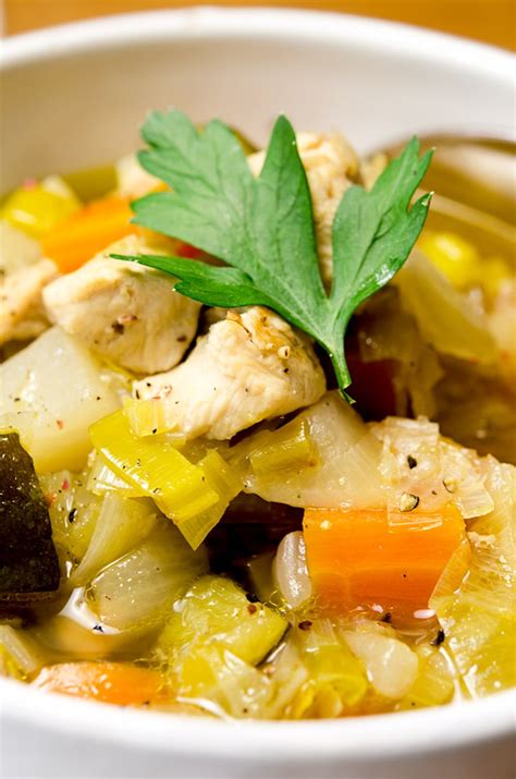 Add a couple teaspoons of salt and the chicken. Homemade Chicken Vegetable Soup | I'd Rather Be A Chef