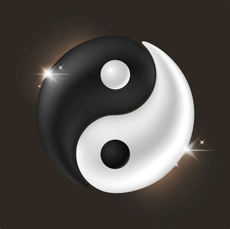 Realistic Taijitu Symbol Black And White Yin Yang 2898768 Vector Art