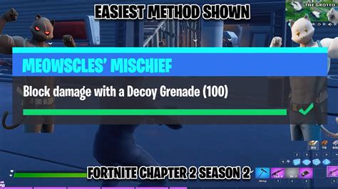 Block Damage With A Decoy Grenade Meowscles Mischief Challenges