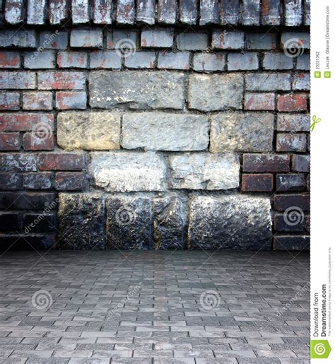 3d Wall With Stone And Brick Texture Stock Photography