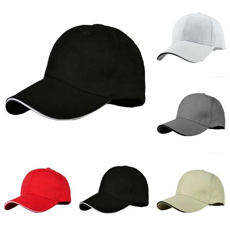 Blank Curved Plain Baseball Cap Visor Hat Gppd Solid Color Adjustable