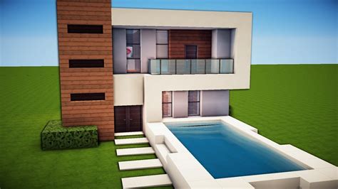 Minecraft Simple Easy Modern House Tutorial How To Build 19