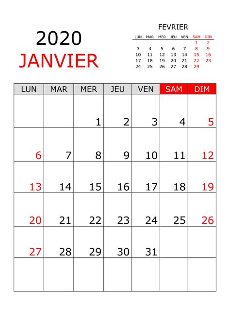 Image De Calendrier Pour Janvier 2020 Felicitersu