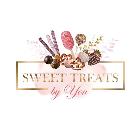 Sweet Treats Logo Design Strawberry Chocolate Logo Cakesicle Etsy