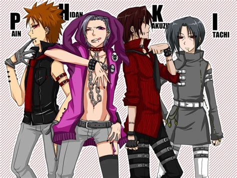 Punk Akatsuki Naruto Boy Band ️ Anime Pinterest