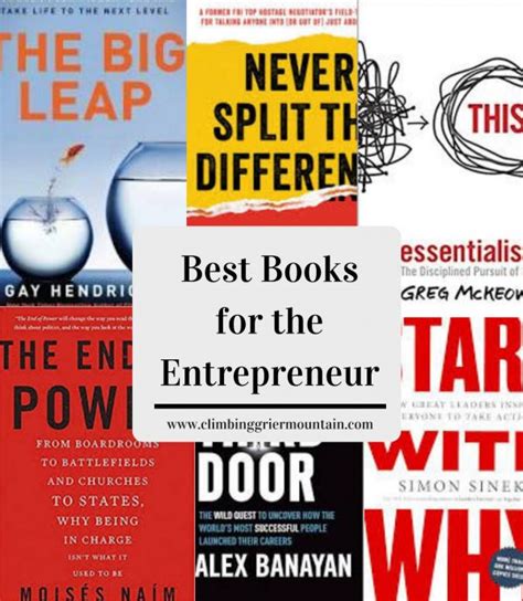 Best Books For Entrepreneurs Climbing Grier Mountain