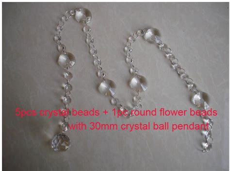 20m Crystal Garland 14mm Octagonal Glass Crystal Strand With 30mm
