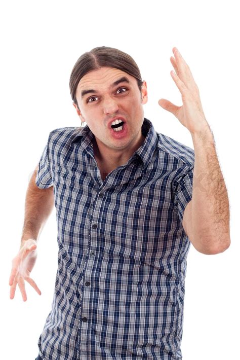 Angry Man Gesture Stock Image Colourbox